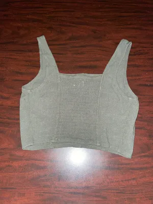 NWT  Button Front Cropped Tank Top thumbnail 2
