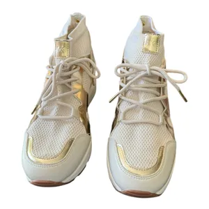 Michael Kors White Markie Wedge Heel Bootie Sneakers Size 9 thumbnail 3