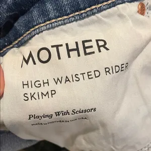 Women MOTHER Superior High Waisted Rider Skimp Jeans Wash Playing With Scissors thumbnail 11