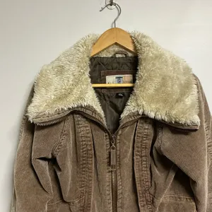 Big Chill Vintage Brown Corduroy Sherpa Collar Jacket Size L thumbnail 3