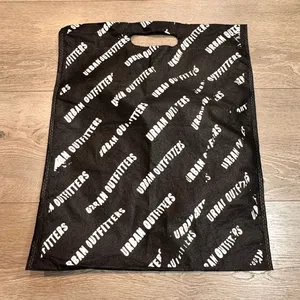 Urban‎ Outfitters Black Reusable Shopping Bag All Over Logo Pattern thumbnail 1