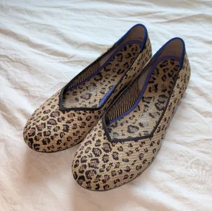 Rothy’s Retired Cheetah Print Rounded Flats W9 Brown/Black thumbnail 1