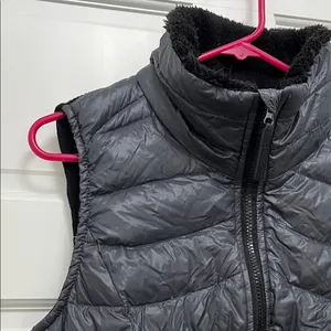 Calvin Klein Black and Gray Duck Down Filled Full Zip Puffer Vest - Size Large thumbnail 2