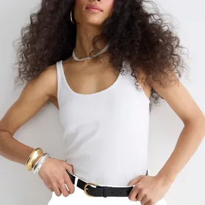 NWT J crew Vintage rib shelf-bra tank top white ribbed Sz XXS thumbnail 1