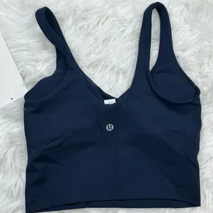 Lululemon Align Cropped Tank Top True Navy Size 4 W1DUVS thumbnail 5