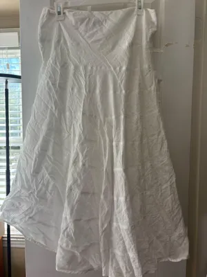 Ralph Lauren white linen midi skirt thumbnail 1