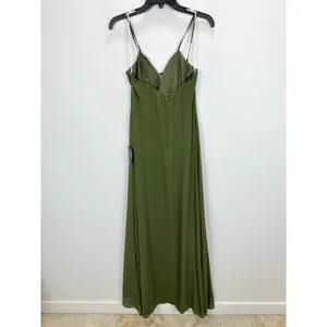 Lulus Marveled Beauty Olive Green Sleeveless Tie-Front Maxi Dress Medium NWT thumbnail 11