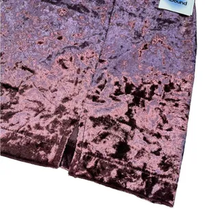 New Nordstrom Skirt L Crushed Velvet Velour Mini Retro 90s Y2K Abound Burgundy thumbnail 7