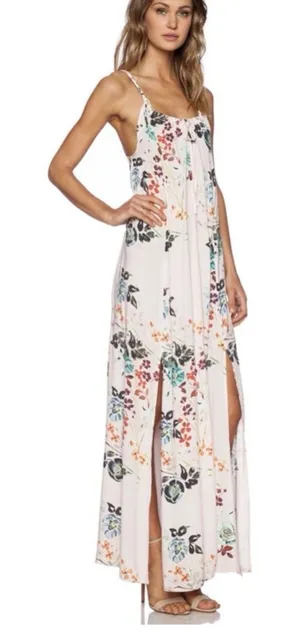 Somedays Lovin Golden Fields Pink Floral Maxi Dress Size M thumbnail 1