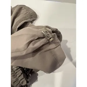 House of Mae Taupe Ruffle Zip Jacket Women’s Large Stretch Lightweight thumbnail 7