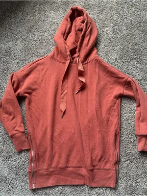 aerie Rust-Orange Hooded Pullover Sweatshirt thumbnail 1