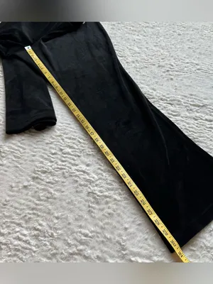 Juicy Couture Velour Track Pants Sweats L Black Velour Bling Cozy Retro Y2K thumbnail 9