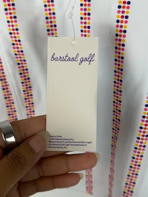 Barstool Vertical Dot Women's Sleeveless Golf Tennis Polo Shirt Sz‎ XS thumbnail 7