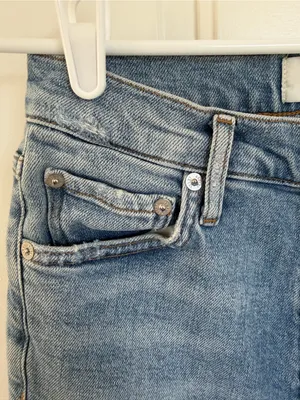 AGOLDE Jamie High‎ Rise Classic Light Wash Jeans Size 25 Button Fly thumbnail 7