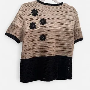 Vintage Embroidered Crochet Floral Cardigan Top | Cottagecore Folk Boho Medium thumbnail 3