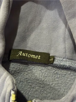 Automet Scuba Oversized Half Zip Hoodie Soft Blue-Purple Size Large thumbnail 2
