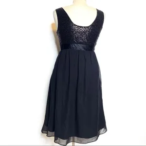 Vintage‎ Betsey Johnson evening sequin bow silk dress babydoll thumbnail 3