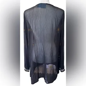 Blue Island Black Embellished Long Sleeve tunic thumbnail 2
