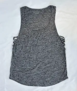 Beyond Yoga Featherweight Side Tie Tank - Heathered Grey - S thumbnail 7