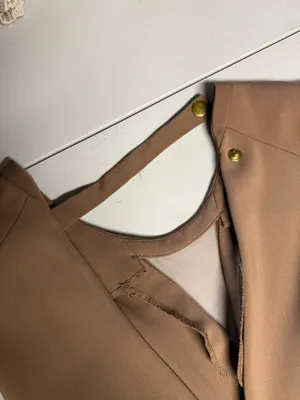 Vintage forever 21 brown Sleeveless Tan scuba Sheath Dress size large EUC thumbnail 4