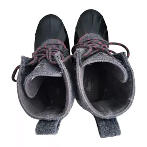 GH Bass & Co Harlequin Duck Boots Womens 6 Gray Wool Lace Up Ankle Rain Outdoor thumbnail 3