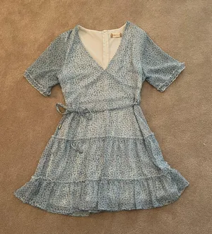 Floral Blue Dress thumbnail 1