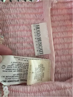 Hugo Buscati Vintage 90s Pink Sequin Prom Set Iridescent Tube Top Maxi Skirt Fairy Y2K thumbnail 7