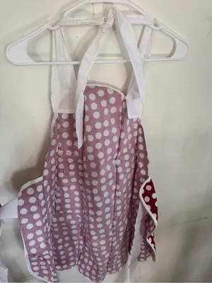 Girls Red & White Polka Dot Halter Dress - Casual Summer Sundress thumbnail 4