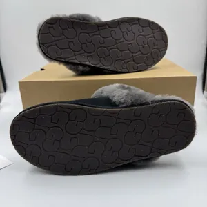 Ugg Australia Women’s Scuffette II Slippers Suede Black/Grey Size 7 New With Box thumbnail 12