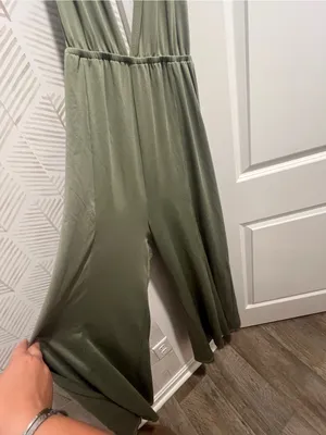 12th TRIBE HALTER JUMPSUIT FLOWY WIDE LEG BODYCON BADDIE FESTIVAL SML thumbnail 13