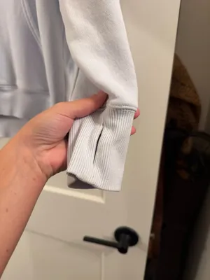 Aerie Eyelet Blue Oversized Hoodie thumbnail 3