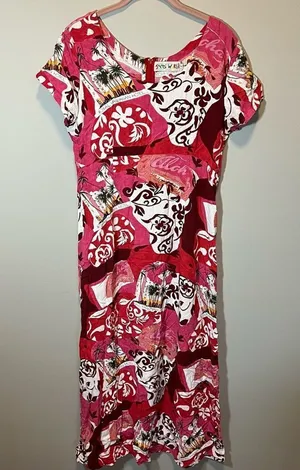 Jams World Aloha Hawaiian‎ Royal Hotel Dress Pink Large thumbnail 1
