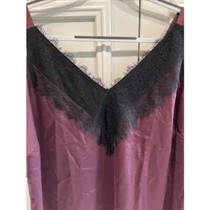 Universal Standard‎ Burgundy Satin Lace Trim Cami Top Lingerie Romantic thumbnail 2