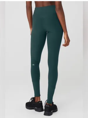 Alo Yoga Alo Soft Lounge Leggings XS Midnight Green Ribbed Pilates Yoga Sporty thumbnail 2
