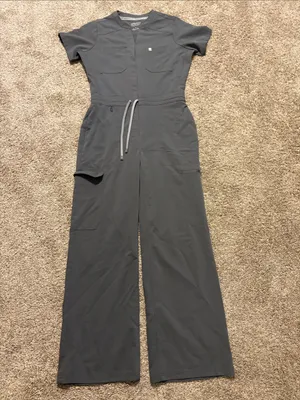 Fabletics Women’s Onyx Empower Wide Leg Scrub Jumpsuit Small thumbnail 9