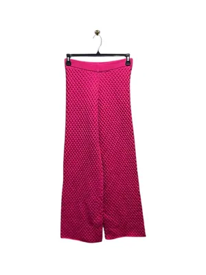 Storia Diamond Sweater Wide Leg Pants Hot Pink Size M NWT Minimalist Spring Cute thumbnail 2