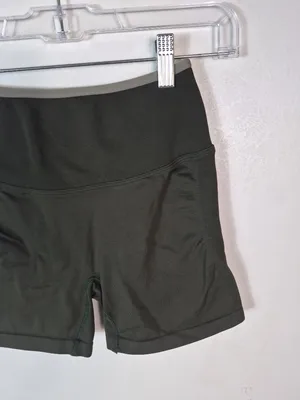 Fabletics Dark Green Seamless Shorts thumbnail 2