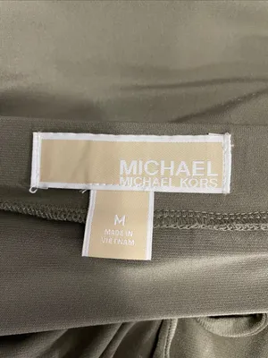 Michael Kors Olive Green Drawstring Maxi Skirt thumbnail 3
