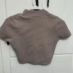 Zara soft stretch top in lilac, size medium thumbnail 2