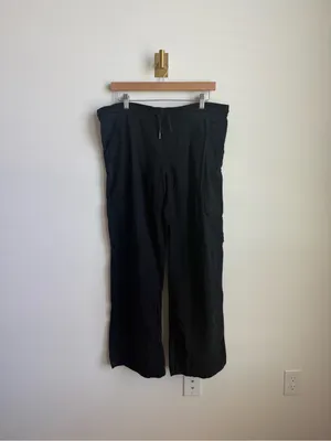 PACT Organic Cotton Hemp Cargo Wide Leg Pants Black Size Medium thumbnail 2