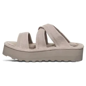 Bearpaw Altitude Platform Slide Sandals Taupe Suede Women’s Size 10 thumbnail 9