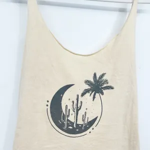 Barefoot Blonde Womens Desert Moon Graphic Boho Coastal Beach‎ Tunic Tank Top XS thumbnail 2