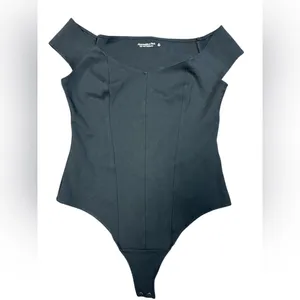 Abercrombie & Fitch Black Bodysuit M | Soft A&F Collection, Seamless Stretch thumbnail 2