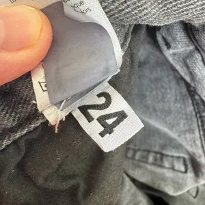PacSun Gray Black Distressed Denim High Rise Straight Jeans Size 24 thumbnail 7