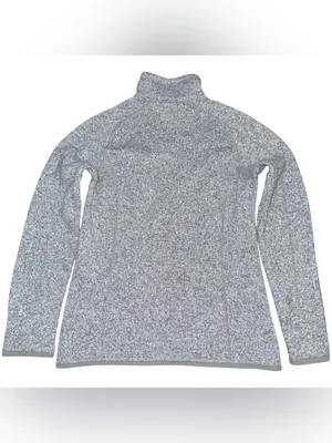 Patagonia Women’s Better Sweater 1/4 Zip Fleece Pullover Birch White Gray Medium thumbnail 2