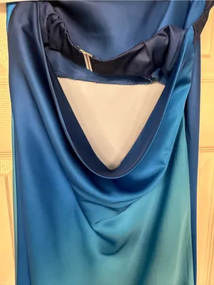 12th Tribe Natalia Blue Ombre Strapless Maxi Dress size small thumbnail 10