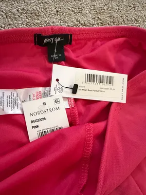 Nasty Gal Pink Mesh Flared Boot Leg Pants NWT Nordstrom Size S Festival thumbnail 9