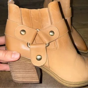 Vince Camuto Berindal Tan Leather Heeled Ankle Booties thumbnail 14