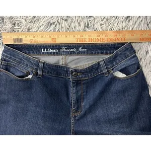 L.L. Bean Bean Straight Leg Favorite Fit Denim Jeans Women's Size 14‎ Cowgirl thumbnail 5