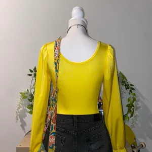 70s retro bohemian vintage style ruffle long sleeve ballet leotard bodysuit thumbnail 6